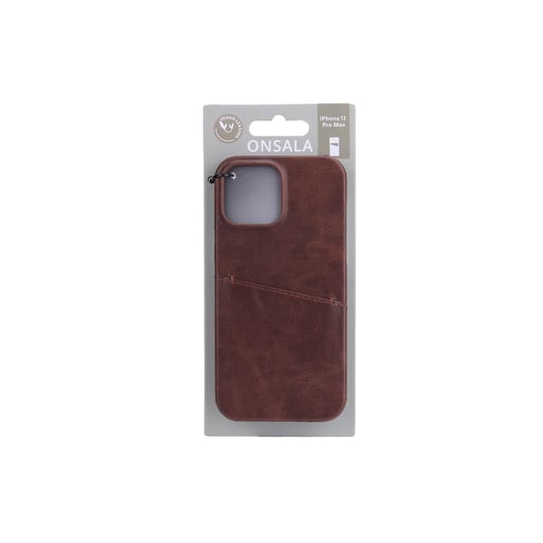 Onsala Mobilcover med Kortrum iPhone 13 Pro Max Brun