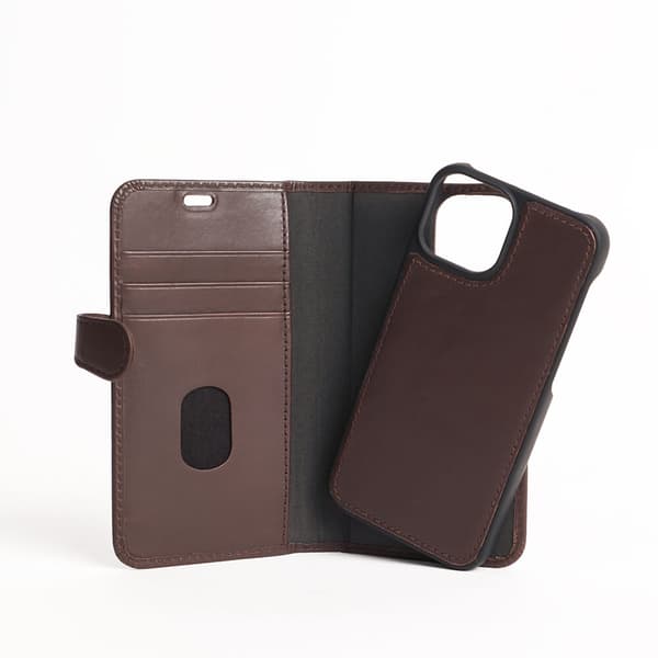 Buffalo Wallet Læder Til 3 kort iPhone 13 Mini Brun
