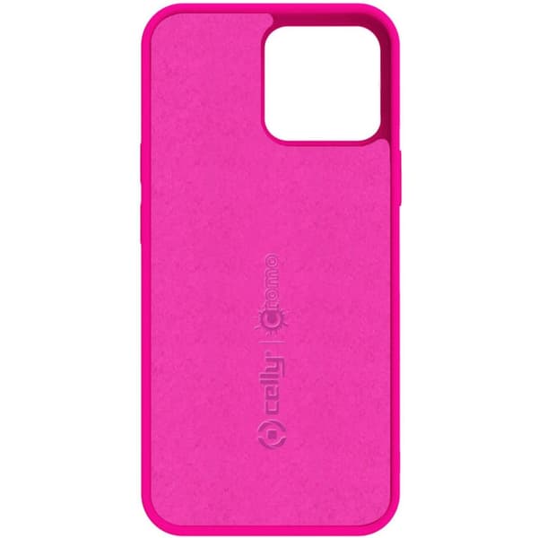 Celly Cromo Soft rubber case iPhone 13, Fluo Pink