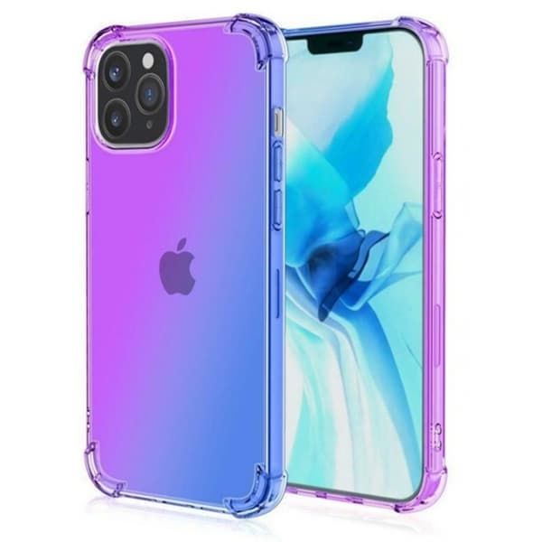 TPU-yhteensopiva matkapuhelinkotelo iPhone 14 Pron kanssa, violetti ja sininen