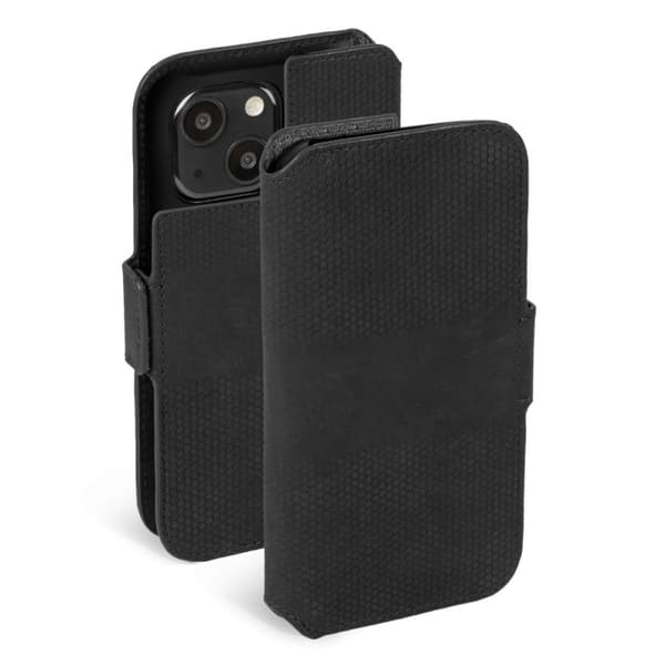 Krusell Leather Phone Wallet iPhone 13 Mini Black