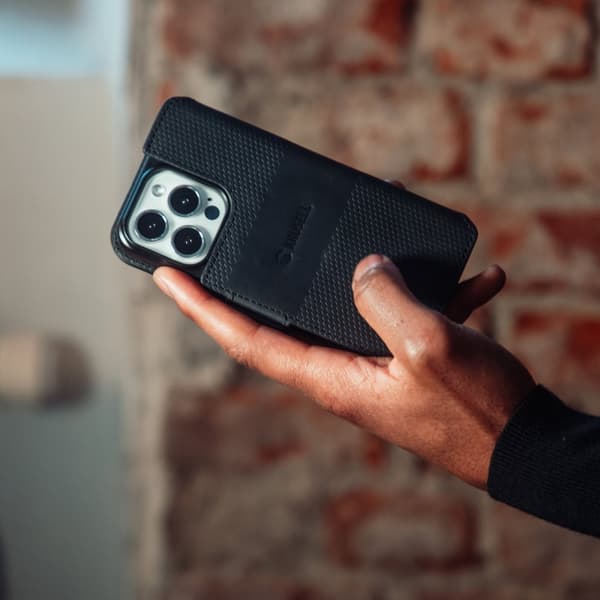 Krusell Leather Phone Wallet iPhone 13 Mini Black