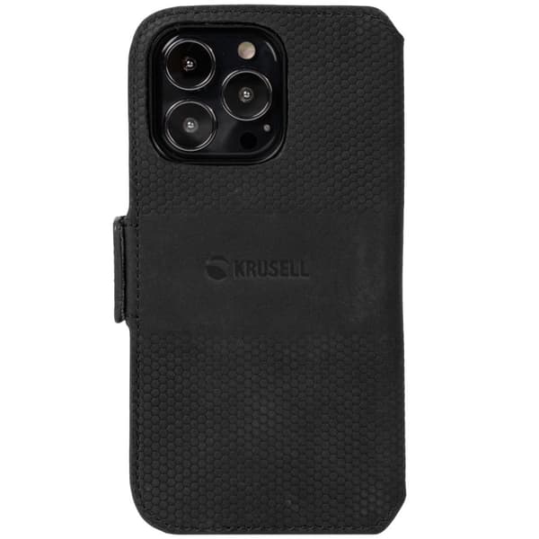 Krusell Nahka Puhelin Lompakko iPhone 13 Pro Musta