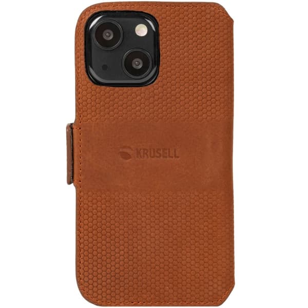 Krusell Telefonpung i læder iPhone 13 Mini Cognac