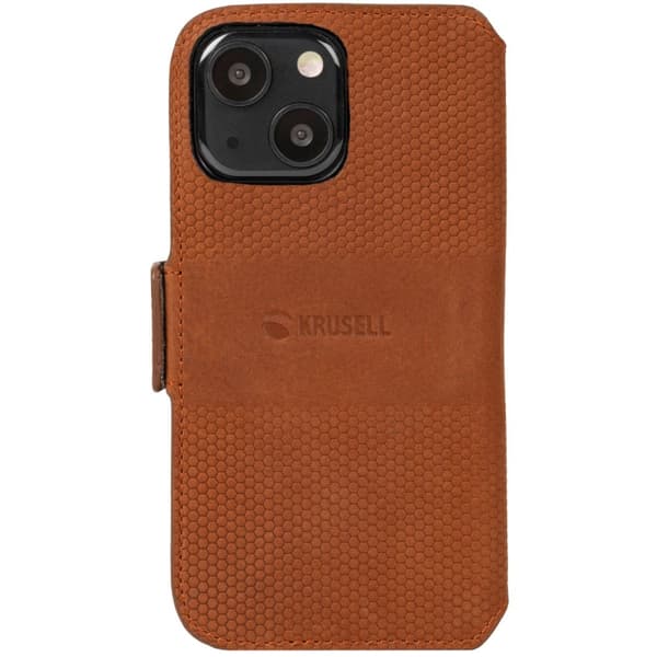 Krusell Telefonpung i læder iPhone 13 Cognac