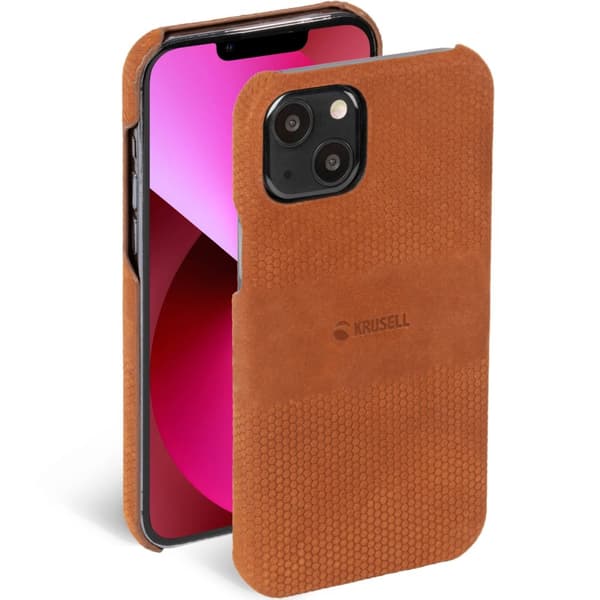 Krusell Lærdeksel iPhone 13 Cognac