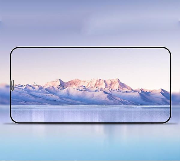 Skjermbeskytter i 9H herdet glass for iPhone 14 Plus, Svart