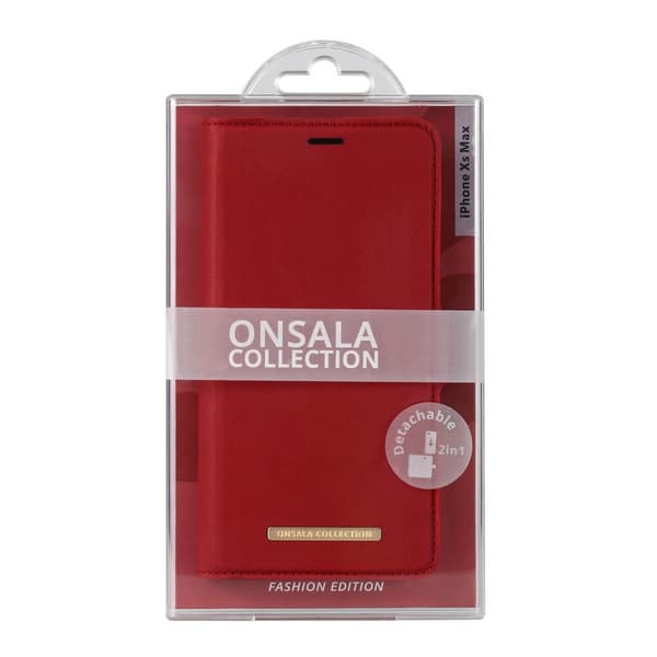 Onsala COLLECTION Mobilfodral Saffiano Red iPhone Xs Max