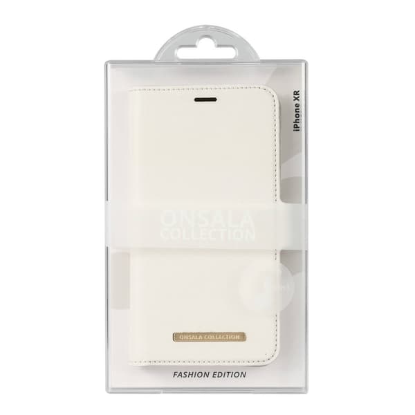 Onsala COLLECTION Mobilfodral Saffiano White iPhone XR