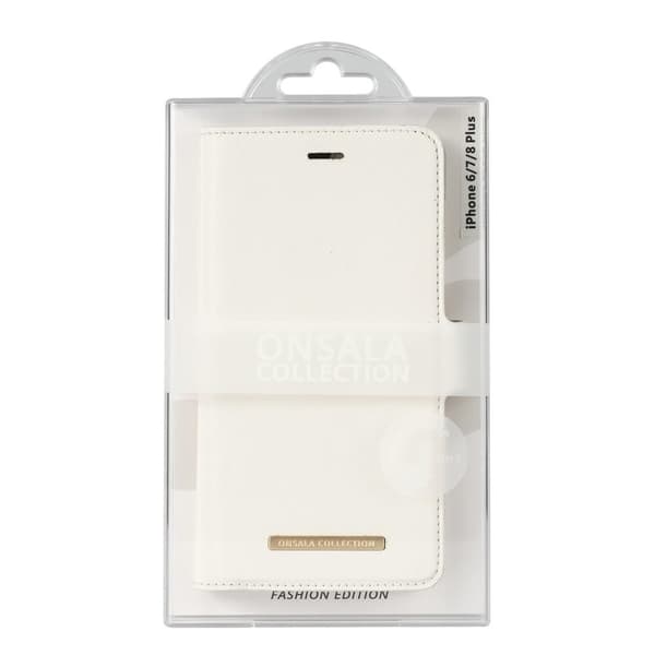 Onsala COLLECTION Mobilfodral Saffiano White iPhone 6/7/8 Plus