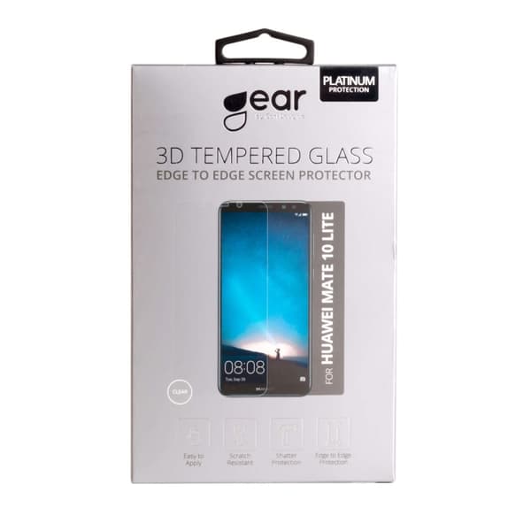 Gear Härdat Glas 3D Full Cover Transp. Huawei Mate 10 Lite