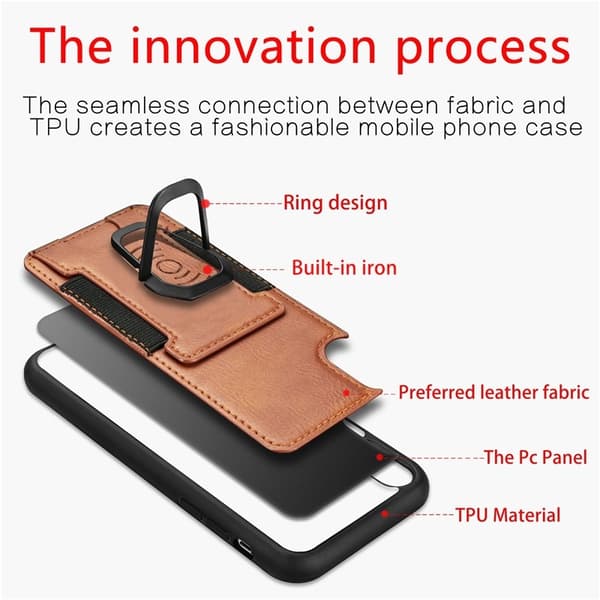 Mobildeksel med ringholder for iPhone 12 Pro Max, Svart