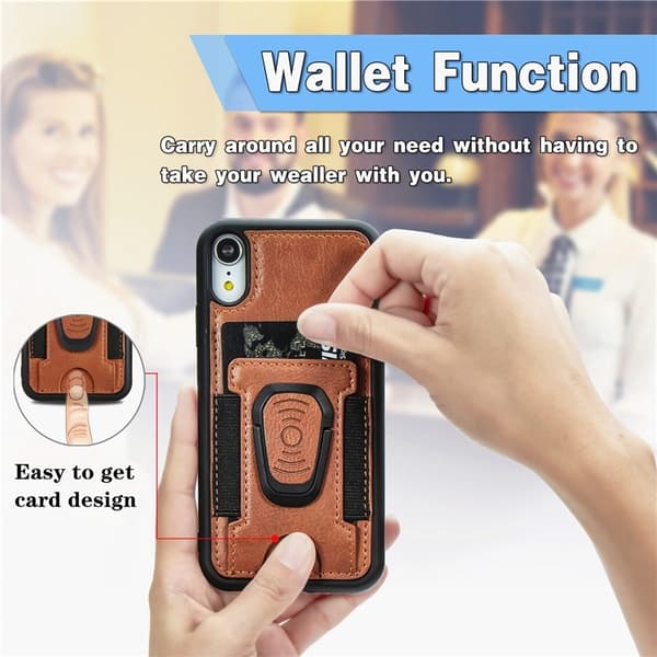 Mobildeksel med ringholder for iPhone 12 Pro Max, Svart