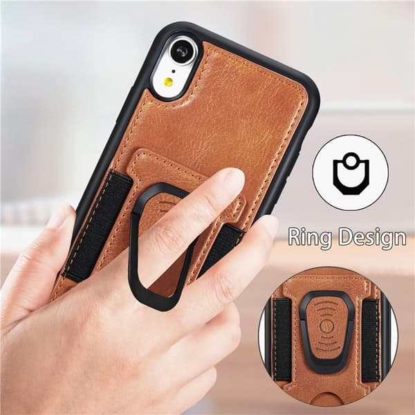 Mobildeksel med ringholder for iPhone 12 Pro Max, Svart