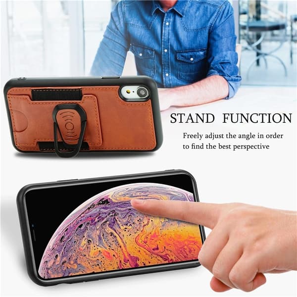 Mobildeksel med ringholder for iPhone 12 Pro Max, Svart