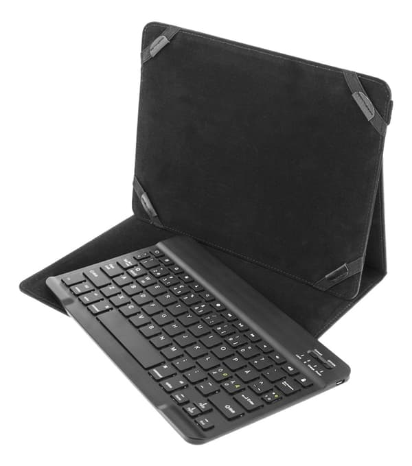 DELTACO suojus ja Bluetooth näppäimistö 10" tableteille, musta