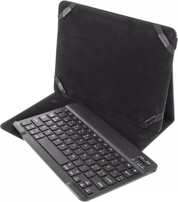DELTACO suojus ja Bluetooth näppäimistö 10" tableteille, musta