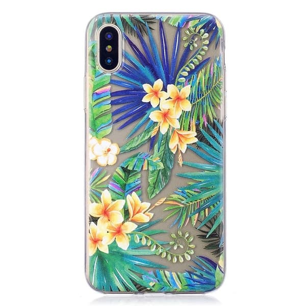 Mykt TPU-deksel for iPhone X/XS, Plants