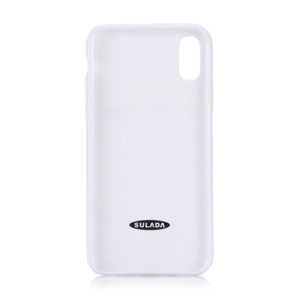 Blødt TPU-etui til iPhone X/XS, hvid marmor