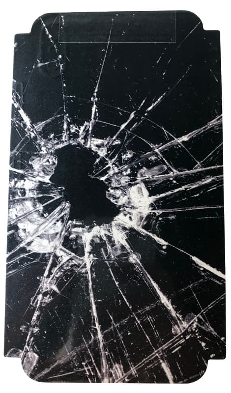 Skin for Iphone X/XS Shattered glass - Svart