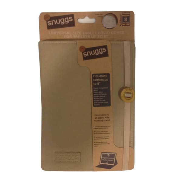 SNUGGS Tablet Booklet Univer. 8" Beige Mocca Ull på insidan