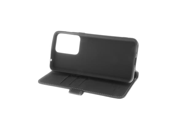 Insmat - Lommebok for mobiltelefon - ekte skinn, termoplast-polyuretan (TPU), kartong+papir+aluminiumsfolie, bomullssting - svart - for OnePlus Nord
