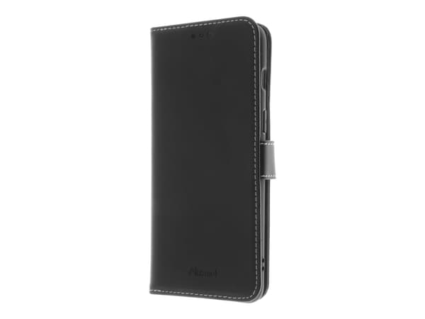Insmat - Lommebok for mobiltelefon - ekte skinn, termoplast-polyuretan (TPU), kartong+papir+aluminiumsfolie, bomullssting - svart - for OnePlus Nord