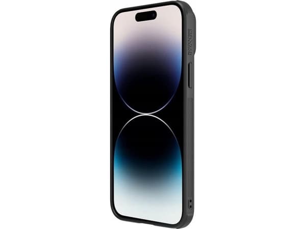 Nillkin CamShield Nahka S Kotelo iPhone 14 Pro Max kotelo kameran suojus musta