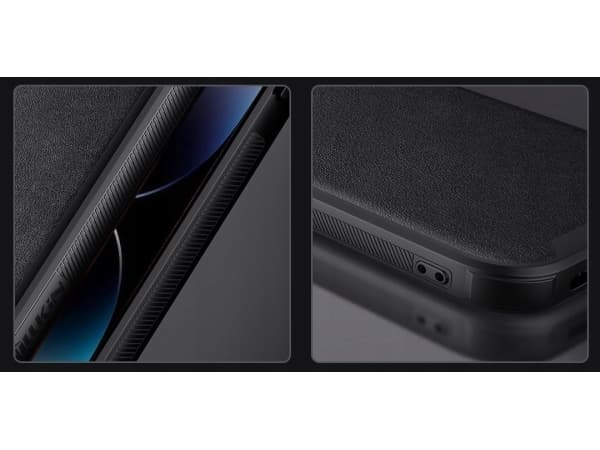 Nillkin CamShield Nahka S Kotelo iPhone 14 Pro Max kotelo kameran suojus musta