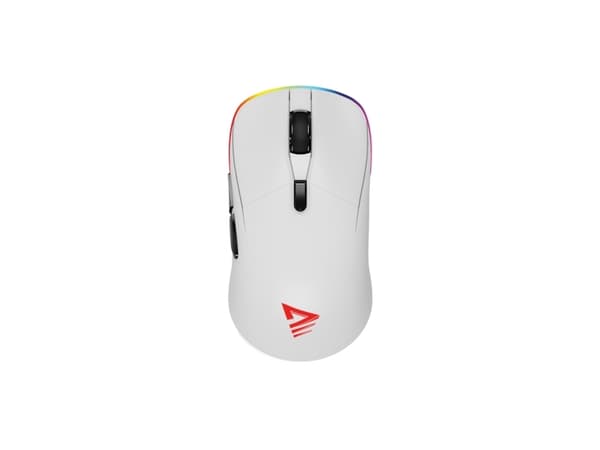 Savio RIFT WHITE gaming mouse RGB Dual Mode, Ambidextrous, Optisk, Bluetooth + USB Type-A, Svart Svart
