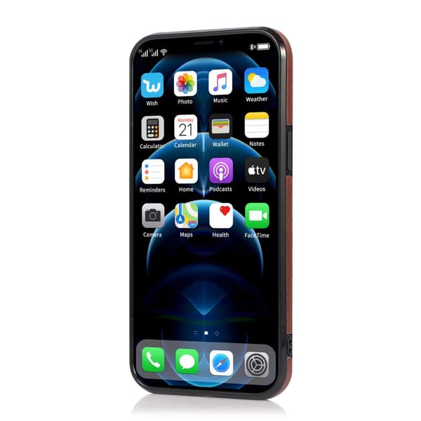 iPhone 14 Pro - Praktiskt Stilsäkert Skal med Korthållare