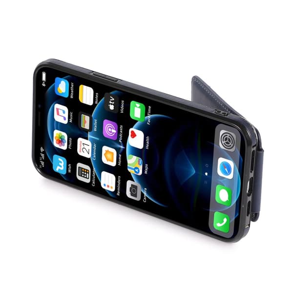 iPhone 14 Pro - Praktiskt Stilsäkert Skal med Korthållare