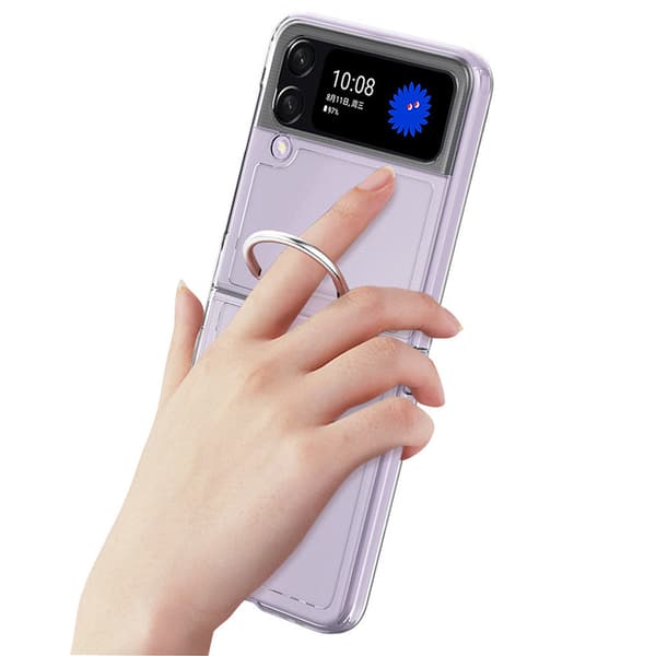 Samsung Galaxy Z Flip 3 - Praktiskt Tunt Skal med Ringhållare
