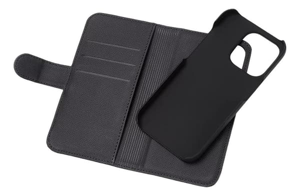 DELTACO plånboksfodral 2-i-1, iPhone 14 Pro Max magnetiskt skal, svart