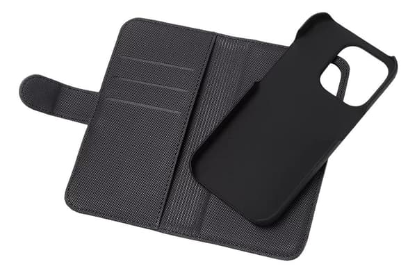 DELTACO plånboksfodral 2-i-1, iPhone 14 Pro Max magnetiskt skal, svart