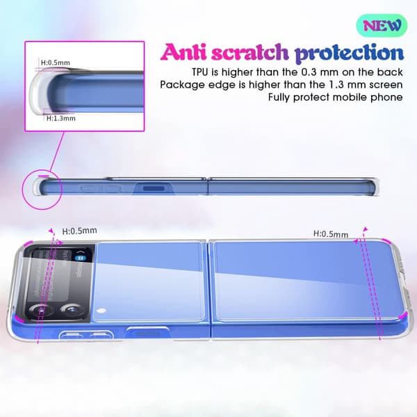 Crystal Hybrid Skal Samsung Galaxy Z Flip 4 Transparent