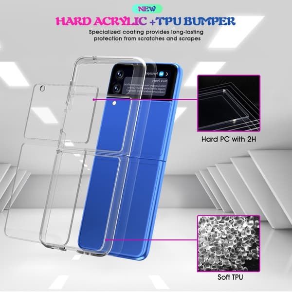 Crystal Hybrid Skal Samsung Galaxy Z Flip 4 Transparent