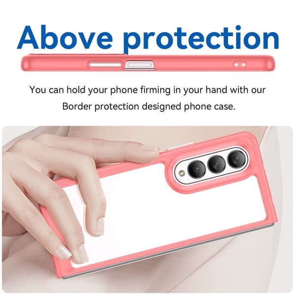Edge Crystal Hybrid Case Samsung Galaxy Z Fold 4 Röd