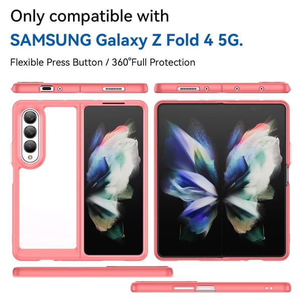 Edge Crystal Hybrid Case Samsung Galaxy Z Fold 4 Röd