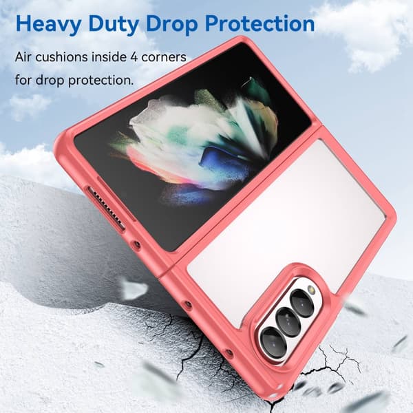 Edge Crystal Hybrid Case Samsung Galaxy Z Fold 4 Röd
