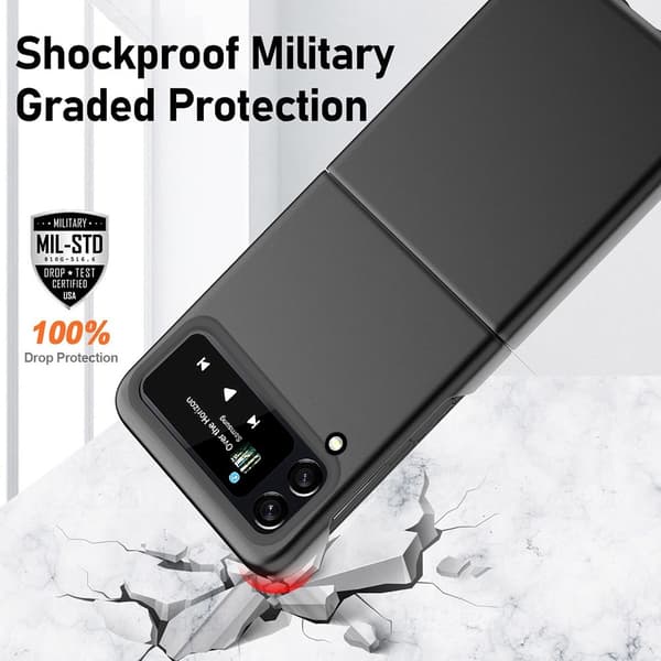 Gummerat Skal Samsung Galaxy Z Flip 4 Svart