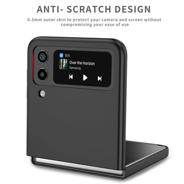 Samsung Galaxy Z Flip 4 Skal Med Magnetisk Ringhållare Svart