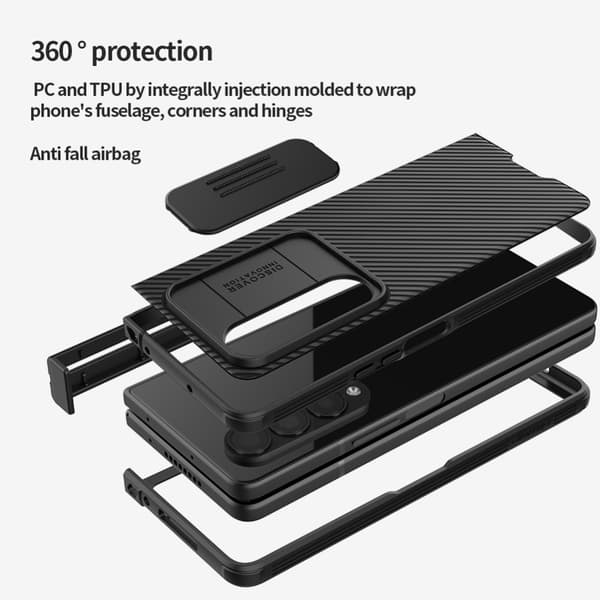 Nillkin CamShield Skal Med S Pen-hållare Samsung Galaxy Z Fold 4 Svart