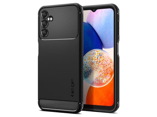 Spigen Rugged Armor, suojakuori, Samsung, Galaxy A14 5G, 16,8 cm (6.6"), Lajittelu