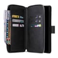 Miniatyrbild 5 av 7: Zipper Magnet Leather Wallet Samsung Galaxy S23 Ultra Svart