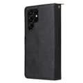 Miniatyrbild 7 av 7: Zipper Magnet Leather Wallet Samsung Galaxy S23 Ultra Svart