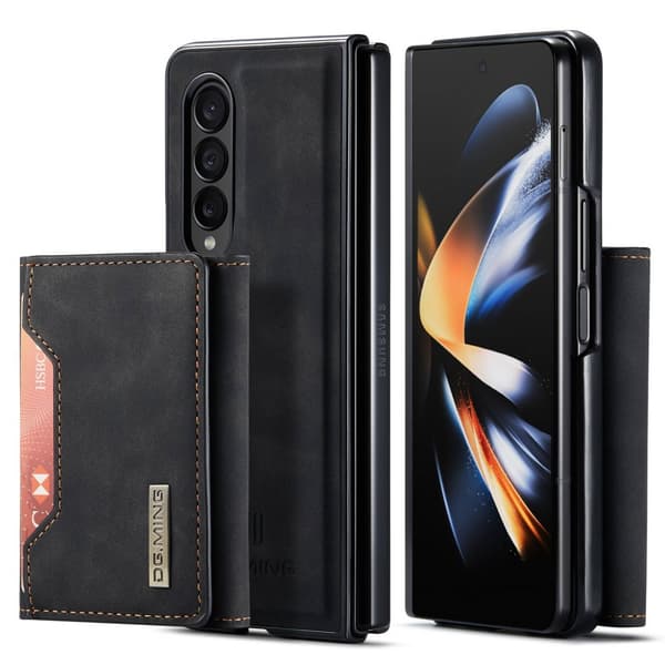 DG.MING 2 in 1 Magnetic Card Slot Case Samsung Galaxy Z Fold 4 Black