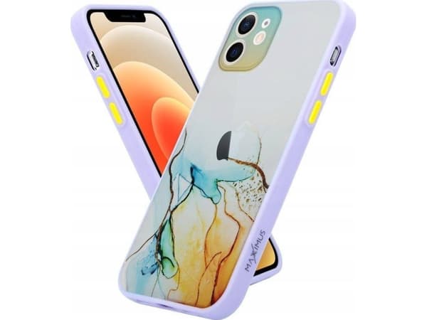 Maxximus MX AQUARELLE IPHONE XS MAX ŻÓŁTO-NIEBIESKI / YELLOW-NAVY