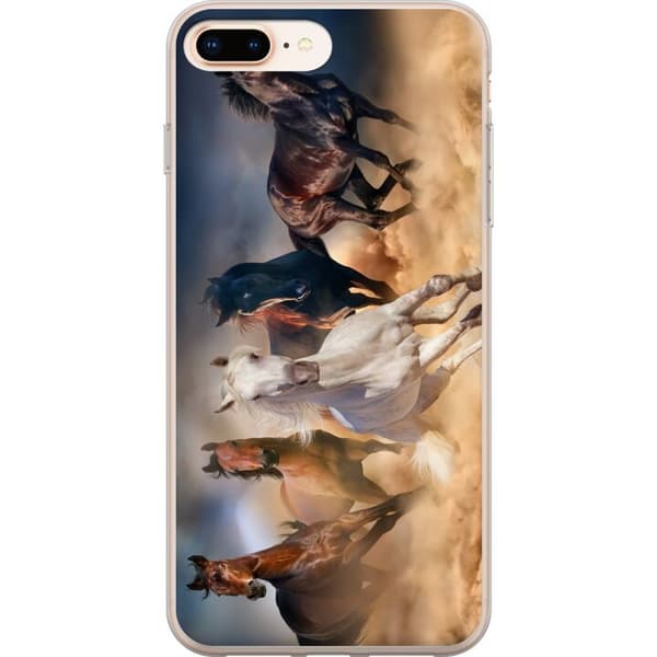 Apple iPhone 8 Plus Cover / Mobilcover - Heste