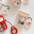 Miniatyrbild 2 av 7: Airpods Pro Skal Boba Milk Tea Glitter - Rosa